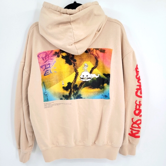 Tops - Kid Cudi Kanye West Kids See Ghost Graphic Hoodie Large